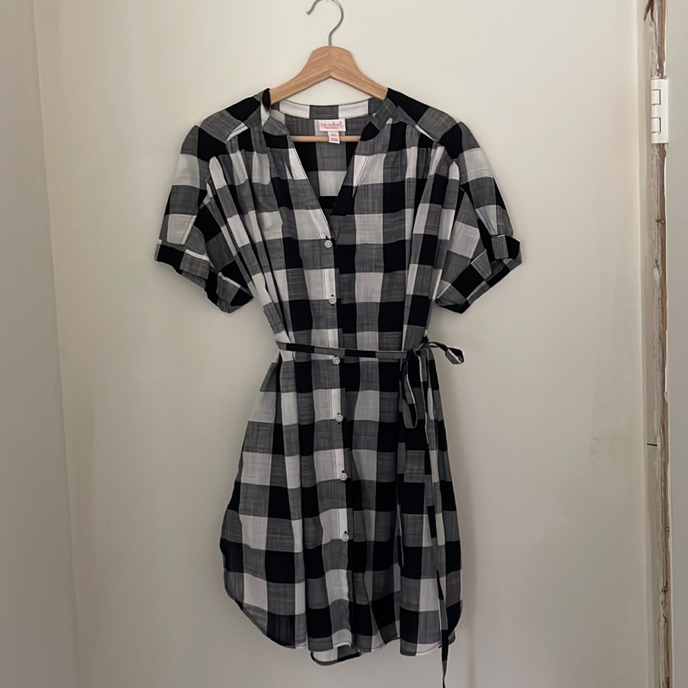 Target Isabel Maternity Navy Plaid Top
